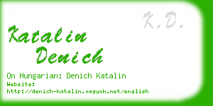 katalin denich business card